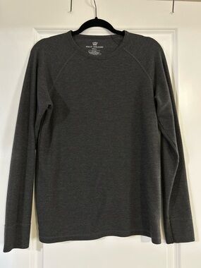 Mack Weldon Dark Charcoal Long-Sleeve Thermal Crew